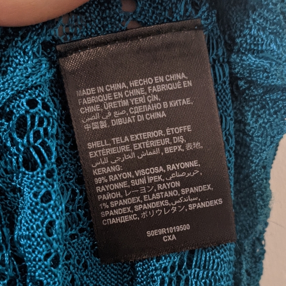 BEBE Teal overlay maxi dress - Picture 6 of 8